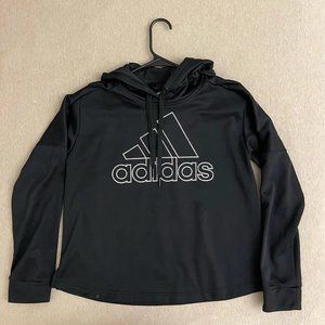 Adidas ClimaWarm Logo Sports Hoodie in Black Size M